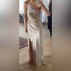 Shona Joy la lune asymmetrical gathered maxi dress